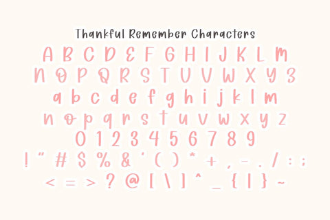 Thankful Remember - Cute Handwriting Display Font Font Masyafi Studio 