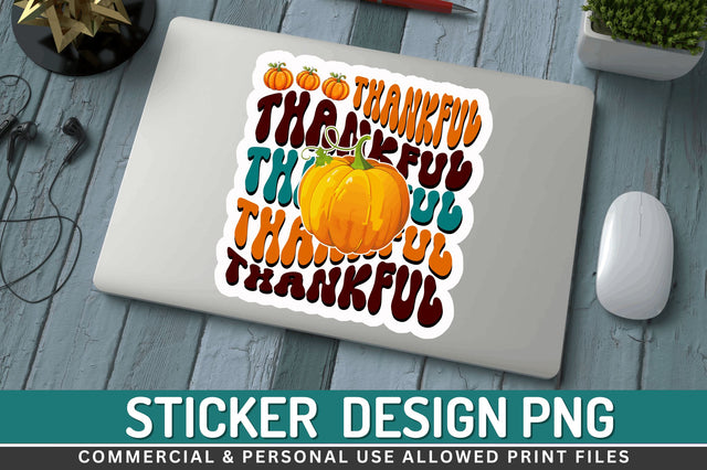 Thankful Stickers Design Sublimation Regulrcrative 