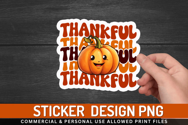Thankful Stickers Design Sublimation Regulrcrative 
