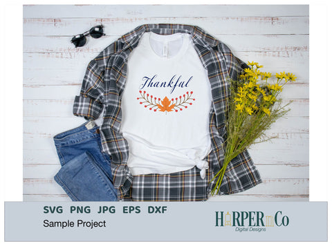 Thankful SVG PNG Cut EPS File SVG HarperNCo 