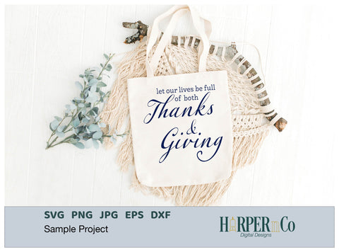 Thanks and Giving SVG PNG Cut EPS File SVG HarperNCo 