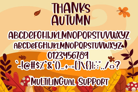Thanks Autumn Font Dm Letter Studio 