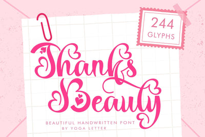 Thanks Beauty Font Prasetya Letter 