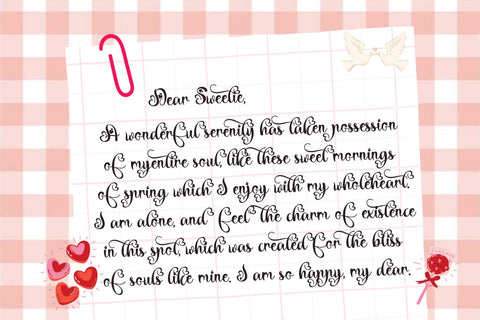 Thanks Beauty Font Prasetya Letter 