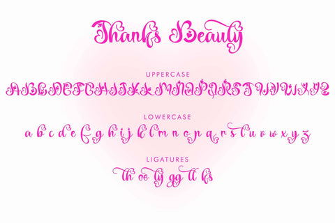 Thanks Beauty Font Prasetya Letter 