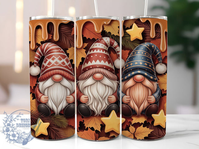 Thanksgiving Autumn Gnome Tumbler, Fall Gnome Wrap, 20oz Sublimation Design, Autumn Harvest Tumbler, Holiday Gnome Drinkware, Rustic Fall Wrap, Seasonal Thanksgiving Design Sublimation ToriDesigns 