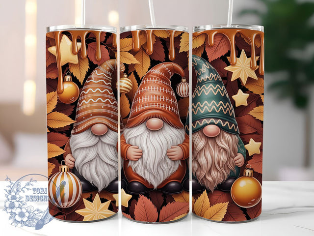 Thanksgiving Autumn Gnome Tumbler, Fall Gnome Wrap, 20oz Sublimation Design, Autumn Harvest Tumbler, Holiday Gnome Drinkware, Rustic Fall Wrap, Seasonal Thanksgiving Design SVG ToriDesigns 