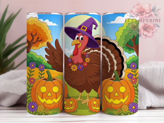 Thanksgiving Autumn Harvest Turkey Tumbler, Autumn Harvest Wrap, Fall Sublimation PNG, Rustic Farmhouse Style, 20oz Tumbler Sublimation, Holiday Turkey Design, Cozy Fall Aesthetic Sublimation Li Zamperini 