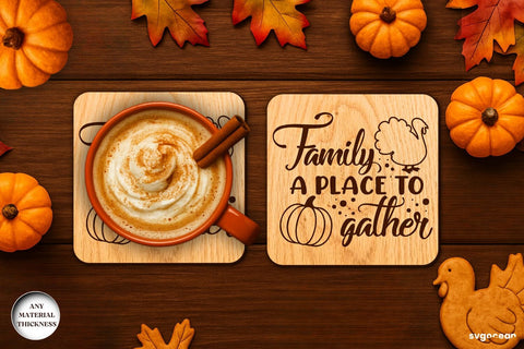 Thanksgiving Coasters SVG Bundle SVG SvgOcean 