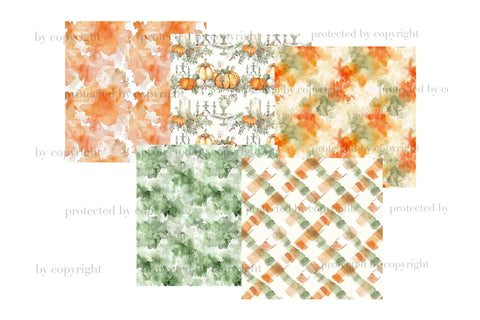Thanksgiving Day Paper | Autumn Seamless Pattern Digital Pattern GlamArtZhanna 