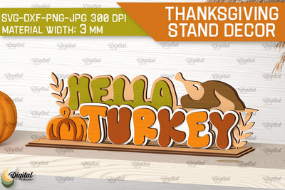 Thanksgiving Decoration LaserCut. Thanksgiving Day Decor SVG SVG Evgenyia Guschina 