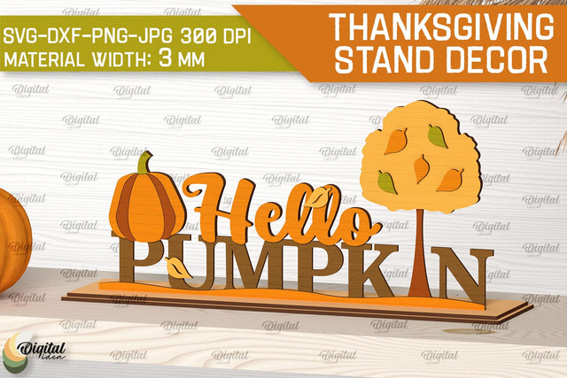 Thanksgiving Decoration LaserCut. Thanksgiving Day Decor SVG SVG Evgenyia Guschina 