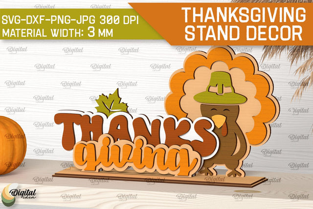 Thanksgiving Decoration LaserCut. Thanksgiving Day Decor SVG SVG Evgenyia Guschina 
