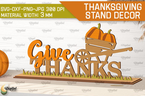 Thanksgiving Decorations Laser Cut Bundle. Stand Decor SVG SVG Evgenyia Guschina 