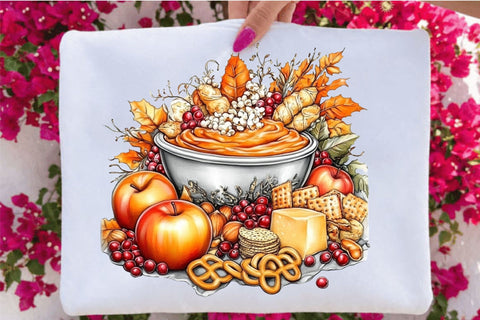 Thanksgiving Food Clipart Bundle. Sublimation SVGArt 
