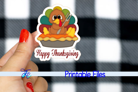 Thanksgiving & Football Stickers 3D Paper Family Creations 