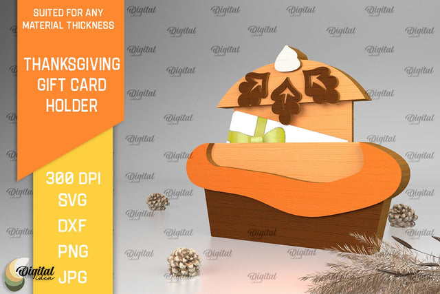 Thanksgiving Gift Card Holder Laser Cut. Thanksgiving Gift SVG SVG Evgenyia Guschina 