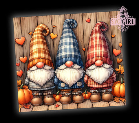 Thanksgiving Gnome, 20oz Tumbler Design, Cute Gnome PNG, Fall Sublimation Art, Autumn Decor, Holiday Tumbler, Seasonal Graphics, Gnome Lover Gift Sublimation SvggirlplusArt 