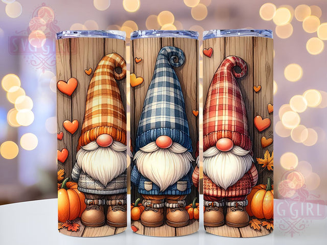 Thanksgiving Gnome, 20oz Tumbler Design, Cute Gnome PNG, Fall Sublimation Art, Autumn Decor, Holiday Tumbler, Seasonal Graphics, Gnome Lover Gift Sublimation SvggirlplusArt 