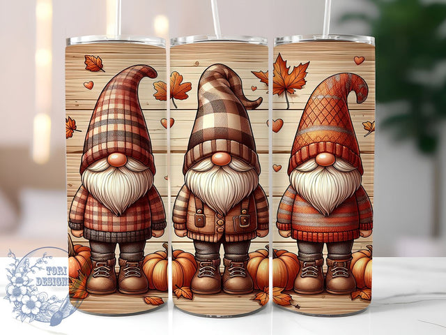 Thanksgiving Gnome, 20oz Tumbler, Fall Sublimation, Cute Gnome Design, Autumn Drinkware, Holiday Tumblers, Festive Decor, Seasonal Gifts Sublimation ToriDesigns 