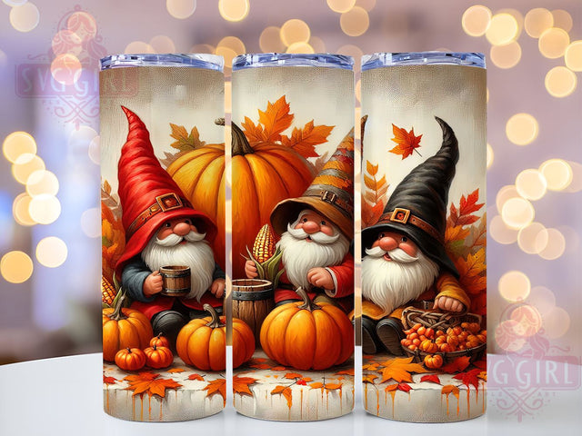 Thanksgiving Gnome 20oz Tumbler Wrap Sublimation Design, Straight Tapered Tumbler Wrap, Fall Vibes Tumbler Png, Instant Digital Download Sublimation SvggirlplusArt 
