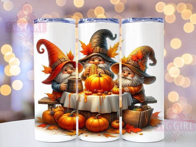 Thanksgiving Gnome 20oz Tumbler Wrap Sublimation Design, Straight Tapered Tumbler Wrap, Fall Vibes Tumbler Png, Instant Digital Download Sublimation SvggirlplusArt 
