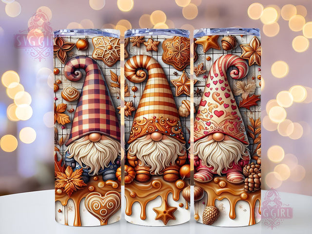 Thanksgiving Gnome 20oz Tumbler Wrap Sublimation Design, Straight Tapered Tumbler Wrap, Gnome Tumbler Png, Instant Digital Download Sublimation SvggirlplusArt 