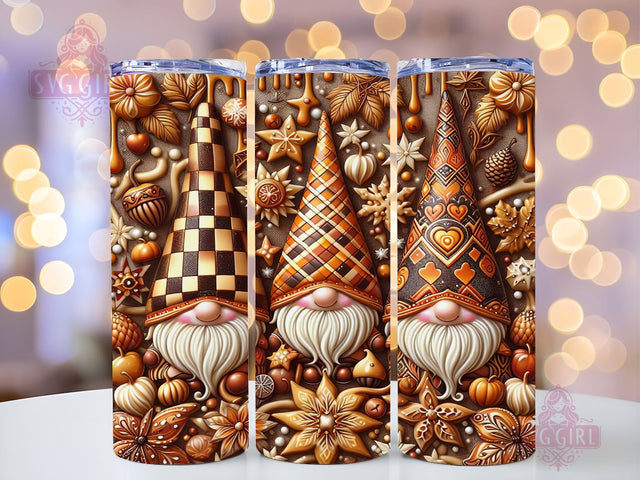 Thanksgiving Gnome 20oz Tumbler Wrap Sublimation Design, Straight Tapered Tumbler Wrap, Gnome Tumbler Png, Instant Digital Download Sublimation SvggirlplusArt 