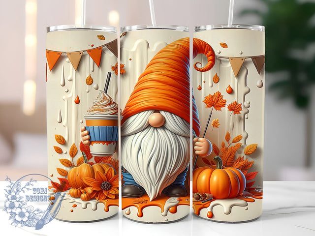 Thanksgiving Gnome, Fall Tumbler, 20oz Sublimation, Gnome Decor, Autumn Drinkware, Holiday Tumblers, Cute Gnome Designs, Festive Drinkware Sublimation ToriDesigns 