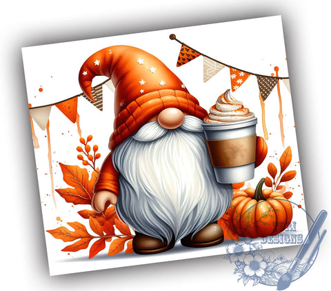Thanksgiving Gnome, Fall Tumbler, 20oz Sublimation, Gnome Decor, Autumn Drinkware, Holiday Tumblers, Cute Gnome Designs, Festive Drinkware Sublimation ToriDesigns 