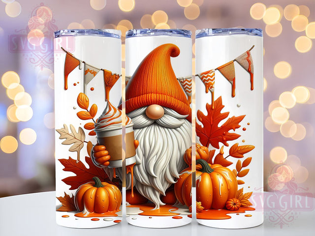 Thanksgiving Gnome, Fall Tumbler Design, 20oz PNG File, Autumn Sublimation, Cute Gnome Art, Seasonal Decor, Fall Graphics, Thanksgiving Decor Sublimation SvggirlplusArt 
