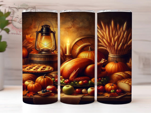 Thanksgiving Harvest Pumpkin Fall Tumbler, Autumn Sublimation PNG, Fall Pumpkin Design, Rustic Farmhouse Style, 20oz Tumbler Sublimation, Cozy Fall Aesthetic, Holiday Harvest Wrap Sublimation Lara' s Designs 