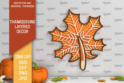 Thanksgiving Layered Decor Laser Cut. Thanksgiving Day SVG SVG Evgenyia Guschina 