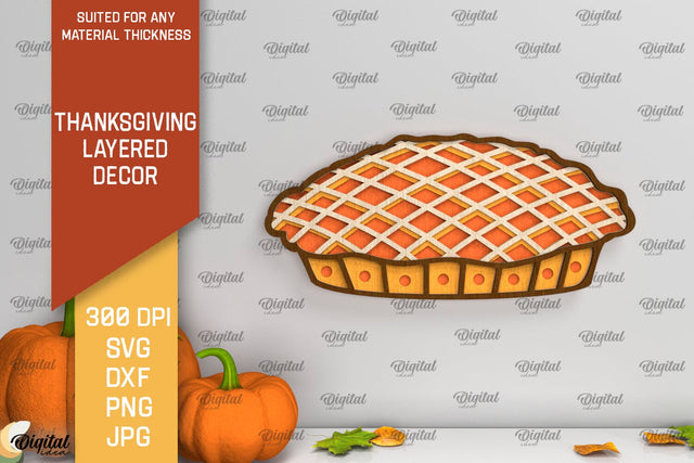 Thanksgiving Layered Decor Laser Cut. Thanksgiving Day SVG SVG Evgenyia Guschina 