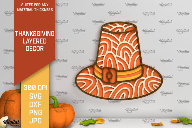 Thanksgiving Layered Decor Laser Cut. Thanksgiving Day SVG SVG Evgenyia Guschina 