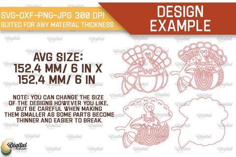 Thanksgiving Layered Decor Laser Cut. Thanksgiving Day SVG SVG Evgenyia Guschina 