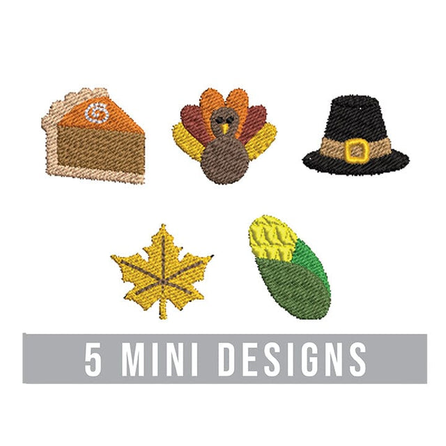 Thanksgiving Mini Embroidery Design Bundle Embroidery/Applique DESIGNS Creatively Embroidery 