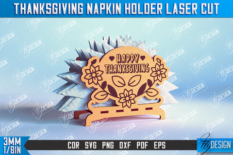 Thanksgiving Napkin Holder Bundle | Holidays Dinner | Adornment Dining Table | CNC Files SVG Fly Design 