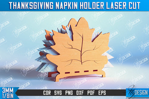 Thanksgiving Napkin Holder Bundle | Holidays Dinner | Adornment Dining Table | CNC Files SVG Fly Design 