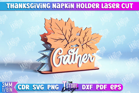 Thanksgiving Napkin Holder Bundle | Holidays Dinner | Adornment Dining Table | CNC Files SVG The T Store Design 