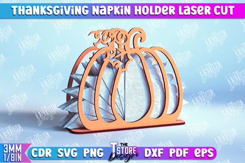 Thanksgiving Napkin Holder Bundle | Holidays Dinner | Adornment Dining Table | CNC Files SVG The T Store Design 