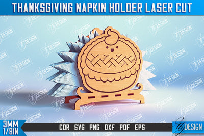Thanksgiving Napkin Holder | Holidays Dinner | Adornment Dining Table | CNC File SVG Fly Design 