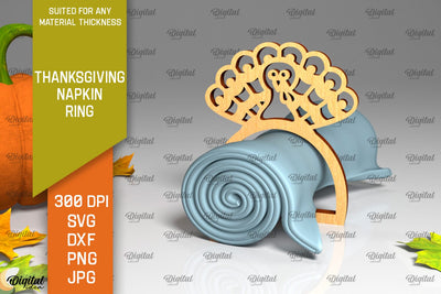 Thanksgiving Napkin Ring Laser Cut. Thanksgiving Decor SVG SVG Evgenyia Guschina 
