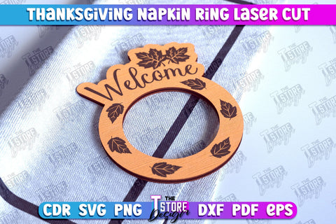 Thanksgiving Napkin Rings Bundle | Holidays Dinner | Adornment Dining Table | CNC Files SVG The T Store Design 