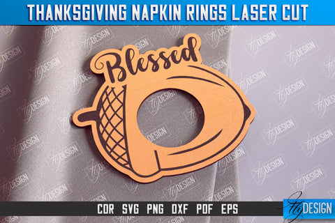 Thanksgiving Napkin Rings v.2 Bundle | Holidays Dinner | Adornment Dining Table | CNC Files SVG Fly Design 