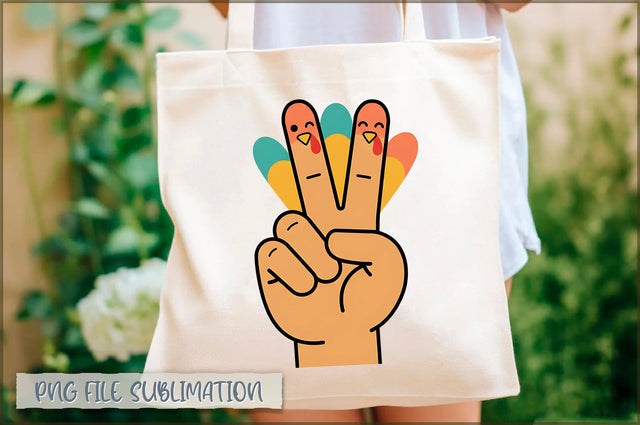 Thanksgiving Peace Turkey Tote Bag Sublimation Shetara Begum 