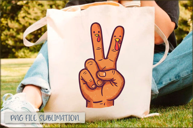 Thanksgiving Peace Turkey Tote Bag Sublimation Shetara Begum 