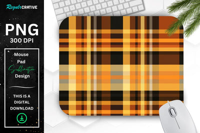 Thanksgiving Plaid Pattern Mouse Pad Sublimation Regulrcrative 