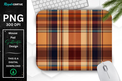 Thanksgiving Plaid Pattern Mouse Pad Sublimation Regulrcrative 