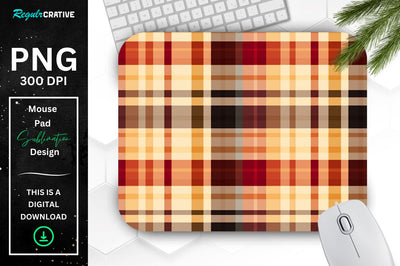 Thanksgiving Plaid Pattern Mouse Pad Sublimation Regulrcrative 